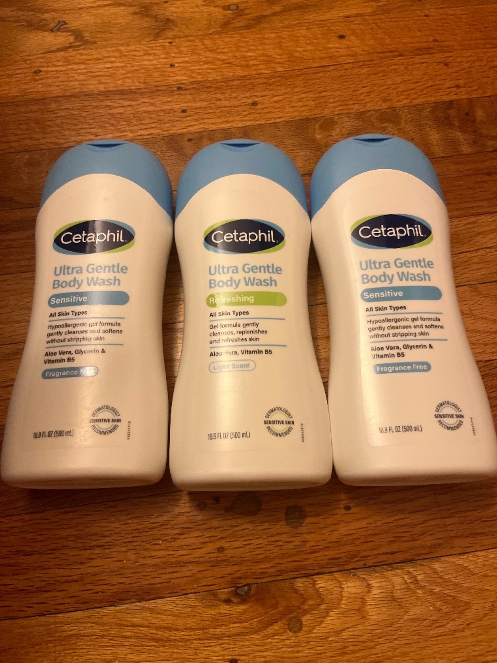 Cetaphil ultra gentle body wash 3x